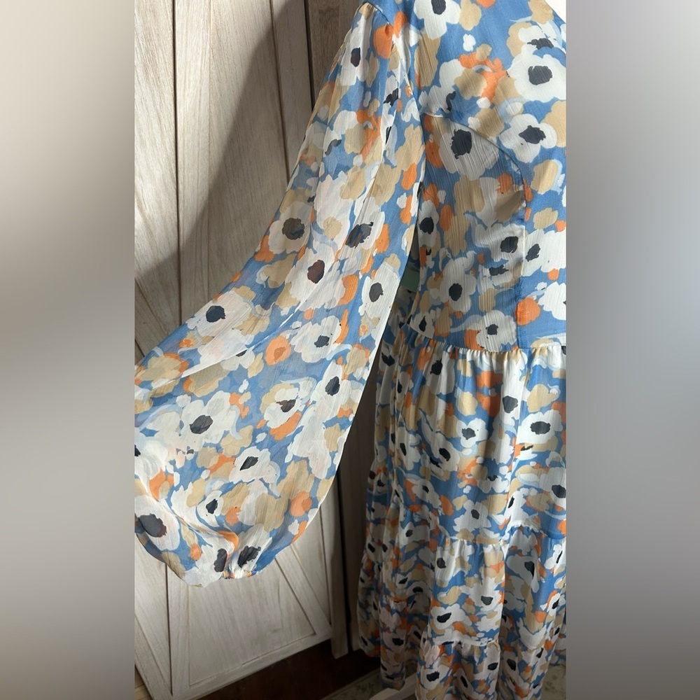 Joie NWT Limited Edition Floral Fields Maxi Dress Women sz XL boho high low hem - Picture 3 of 14